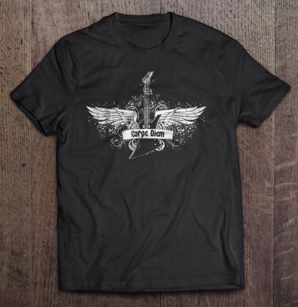 

carpe diem электрогитара футболки, White;black