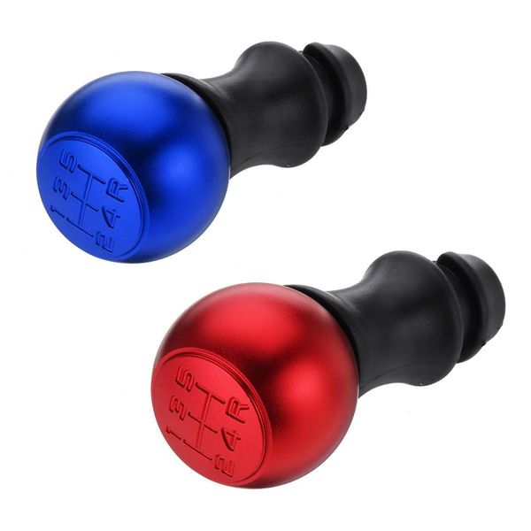 

5 speed car gear shift knob for 106 206 207 307 308 406 408 aluminum alloy for gearshift knob blue / red