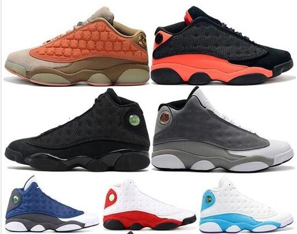 

2019 basketball shoes 13s mens clot atmosphere grey melo flint bred black cat dmp wolf grey trainer sports sneaker 7-13 ing