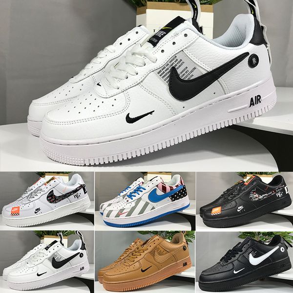 

new white x 1 low forces mca university blue 2019 mens running shoes sports fashion designers sneakers air one des chaussures off shoes 9tyc