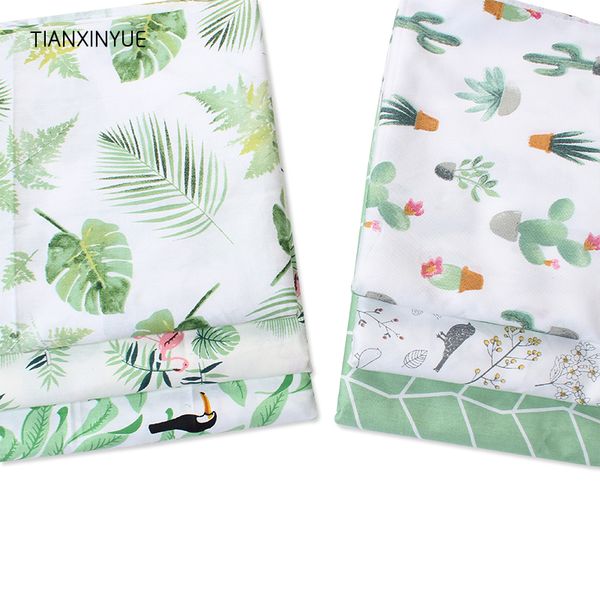

tianxinyue cotton fabric banana leaf fabric twill meter diy bedding cloth sewing patchwork quilting, Black;white