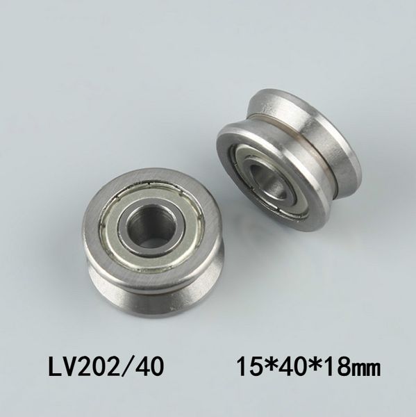 

5pcs/lot lv202/40 15x40x18mm v groove roller bearing wheel pulley bearings guide track 15*40*18 mm