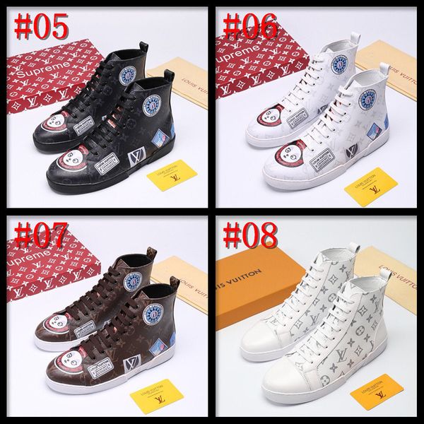 

20sw men fashion shoe couples high-lacquered leather fashion sneakers shoes sport shoes men casual shoes men sneakers, Black