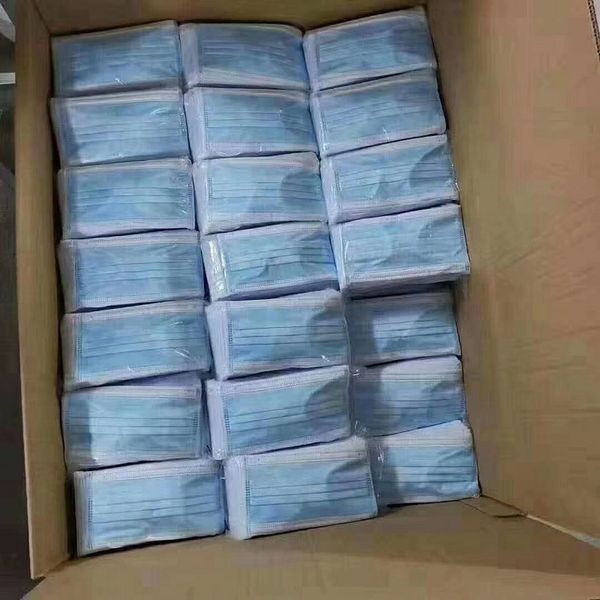 

3 layer non woven disposable safety work mask anti face 50pcs/bag dust proof masks