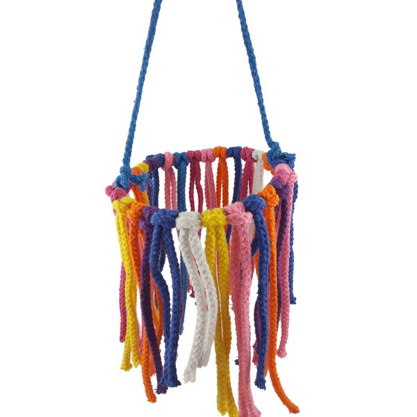 

parrot gnaw toys bird toys cotton rope pull toys swing frame suspension bridge