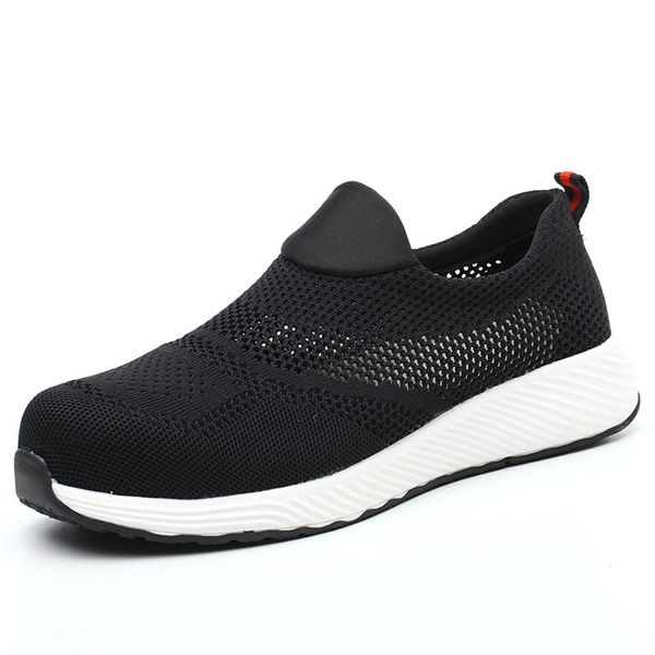 

big size mens casual steel toe caps working safety summer shoes anti-pierce worker sandals tooling shoe security boots protect, Black
