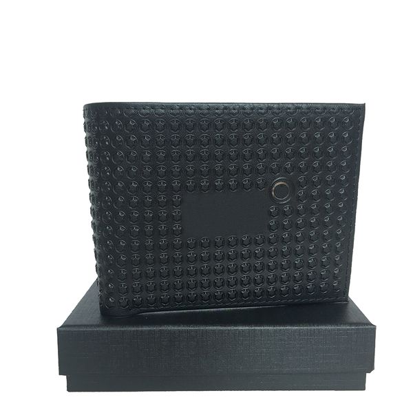 

new men's wallet european pop portable pocket card case cash clip credit card holder id set designer leather craft gift box, Red;black
