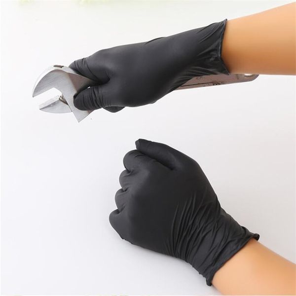 

pcs vinyl latex black non-slip woman glove acid and alkali laboratory rubber gloves household cleaning products