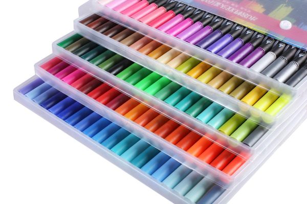 

dual tip brush marker watercolor pen fineliner art supplies children drawing coloring books stationery