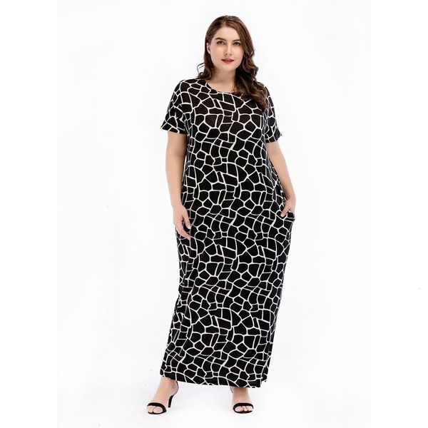 

woman dresses women designer clothes european new and knit large size womens dress arabian loose robe dress drop shipping, Black;gray