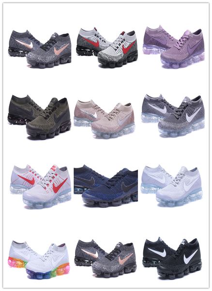

with box] 2018 moc releasing mens laceless multicolor triple white running shoes for women sports trainers sneakers vapormax 12