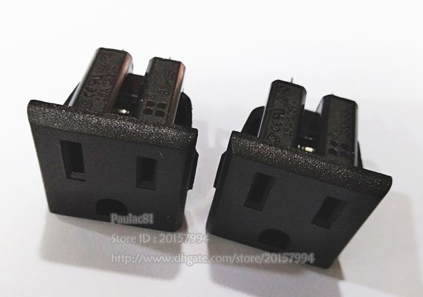 Adaptador, 15A / 125V 10A / 250V US Nema 5-15R 3Pin Soquete Feminino Adaptador de conector de potência industrial / 10pcs