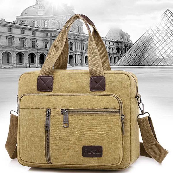 

men's practical bag casual shoulder large capacity multi-pocket portable crossbody bag simple crossbody