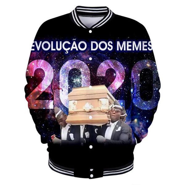 

coffin dance pallbearers 3d baseball jackets women/men fashion long sleeve jacket 2020 new arrival casual streetwear clothes, Black;brown