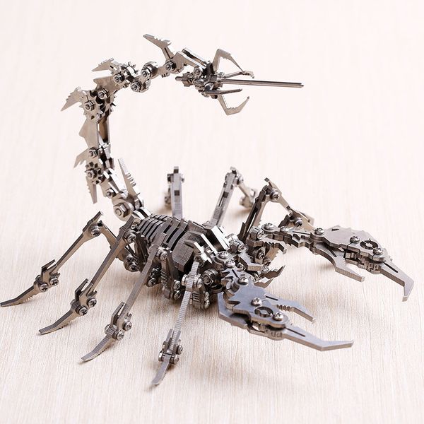 

robot insect scorpion 3d steel metal finished diy joint mobility miniature model kits puzzle toys boy splicing hobby building y190530