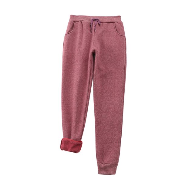 

calofe 2019 new autumn women casual sweatpants solid color thin fleece trousers sweatpants female warm sports lace up pants, Black;white