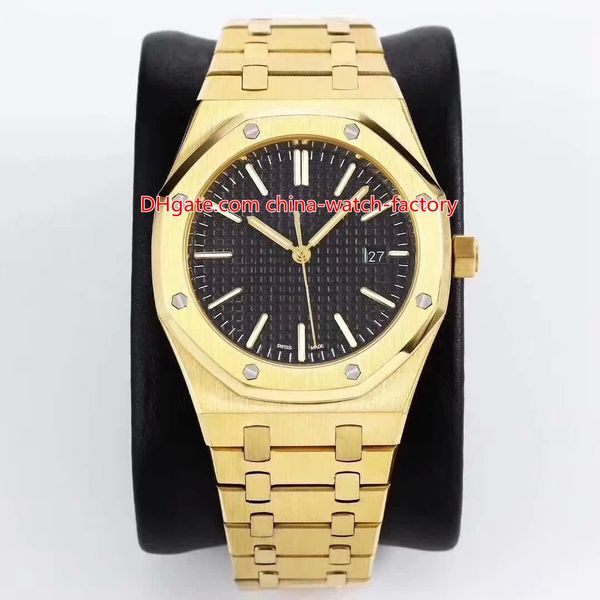 

4 style sell tw maker 41mm x 10mm offshore 15400 18k yellow gold cal.3120 movement mechanical automatic mens watch watches, Slivery;brown