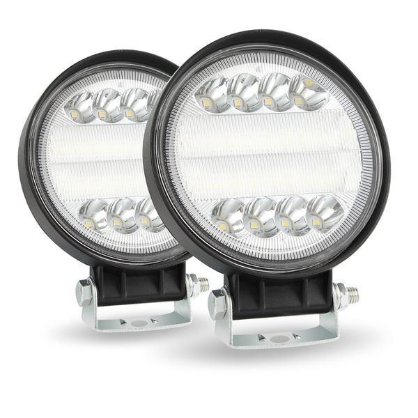 

led work light, 2pcs 4 inch spot flood combo diffused round led work lights off road cubes driving lights