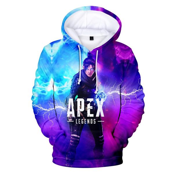 

apex легенда 3d толстовка мужчина streetwear нового толстовка 3d hoodies мужской женская осень с длинным рукавом одежда, Black