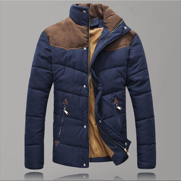 

4xl autumn winter coats men parka cotton warm thick jackets coat male outerwear jacket mens 2019 men clothing brand big size, Black