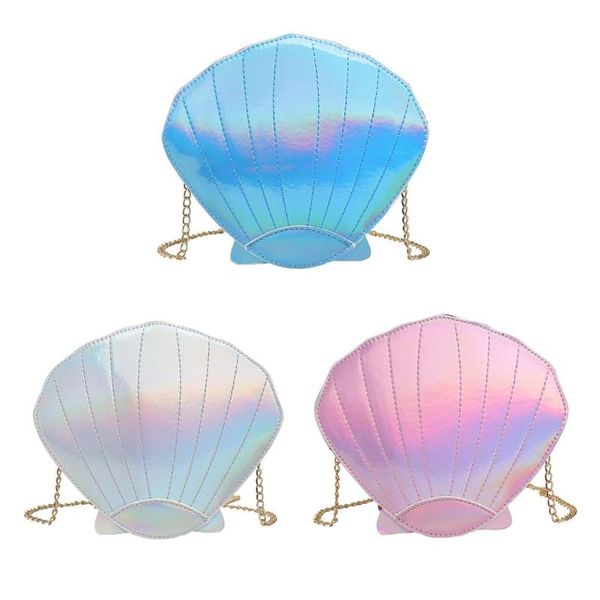 

laser shell shoulder messenger handbags women leather chain crossbody bags