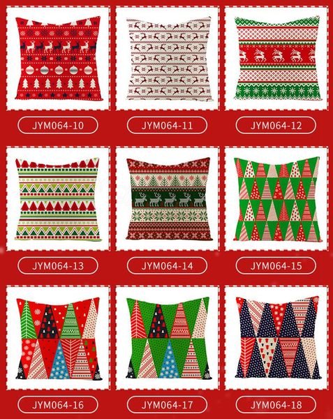 

christmas pillow case christmas cushion covers square linen decorative throw pillows covers sofa car cushion cover decor fa3140