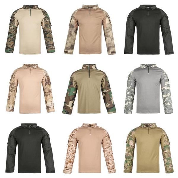 

outdoor t-shirts han wild men combat shirt hiking tactical camouflage clothing camping tshirt training uniform army shirts, Gray;blue