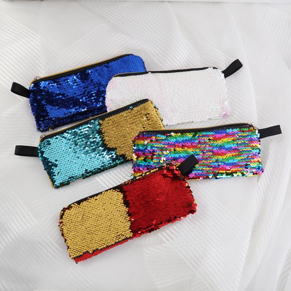 

2019 new super pencil writing case large capacity sequin pencilcase pen bag school supplies pencils box pouch stationery girls