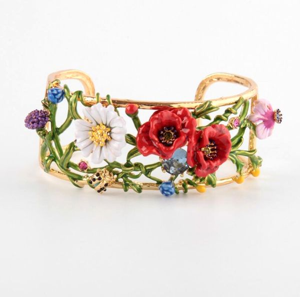 

csxjd elegant romantic daisy flowers bracelet high-end fashion gift of woman, Black