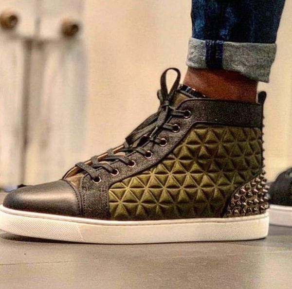 

designer brand spikes 3 2020s sneakers for men women red bottom sneakers shoes luxury designer rivets trainer skateboarding party dress wedd, Black