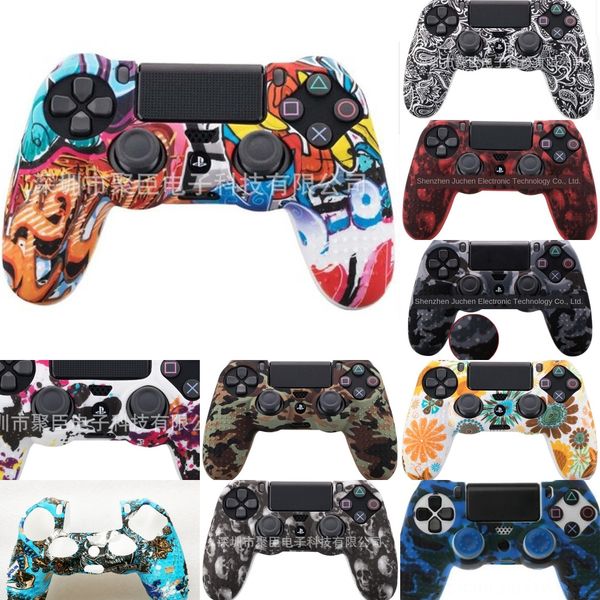 

syjgt ps4 accessories skull silicone gel grips sleeve skin 4 cover case caps for playstation guards ps4 pro slimdhl