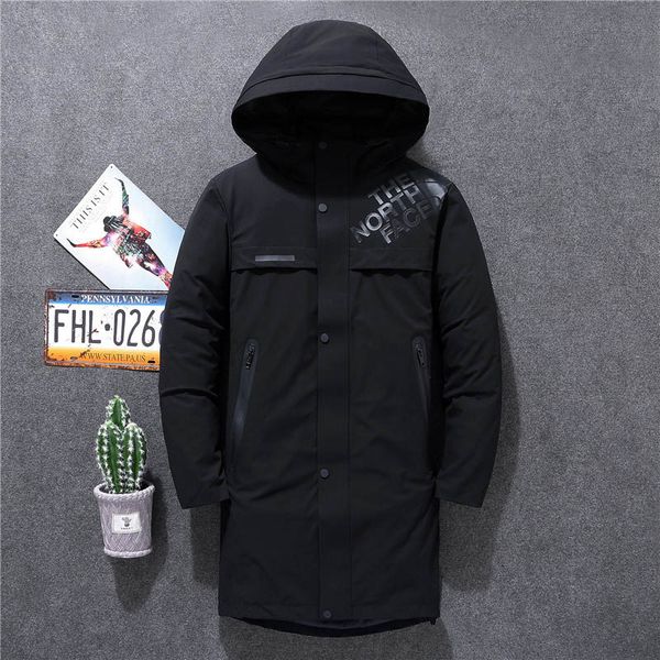 

face north men luxury down jacket designer brand comfortable cottons fashion couple classic loose cotton wild quality printing down jacket, Black