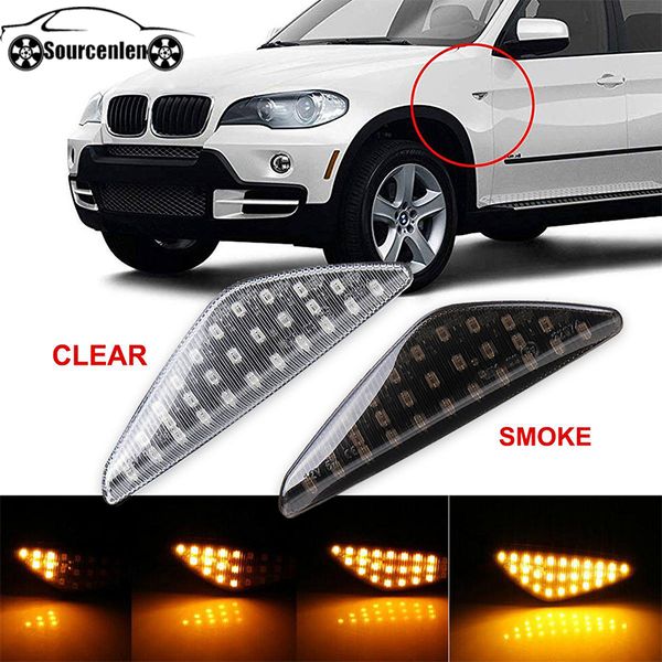 

2pcs sequential dynamic flowing led side marker light turn signal light blinker for e70 x5 f25 x3 e71 x6 2007-2013