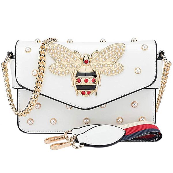 

new-fashion rhinestones bee purses and handbags for women shoulder bags crossbody bags for women small chain bag