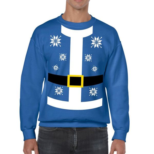 

mjartoria 2019 men new fashion sweatshirt men's autumn o-neck long sleeve pullover hoodies father christmas pattern sweatshirts, Black