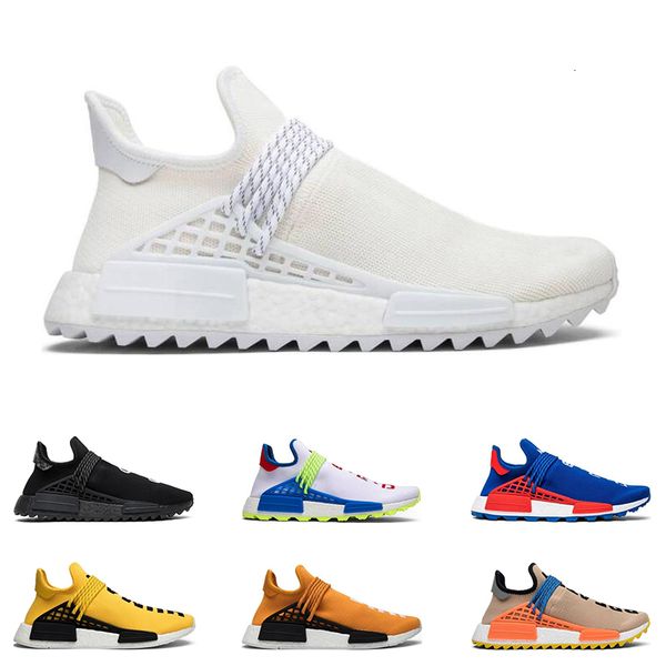 

36 4 new human race hu pharrell williams men women running shoes nerd black blank canvas homecoming solar pack mother trainer sport sneaker