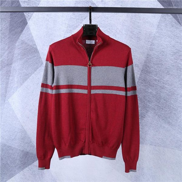 

designer sweaters fashion warm stripe panelled mens zipper cardigan sweaters casual males clothing crocodile brand mens, White;black