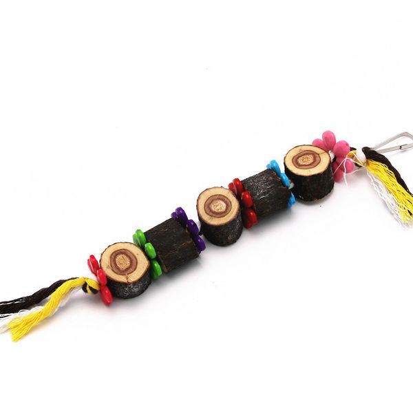

natural wild solid parrot gnaw toys raw wood grinding mouth string 65g report