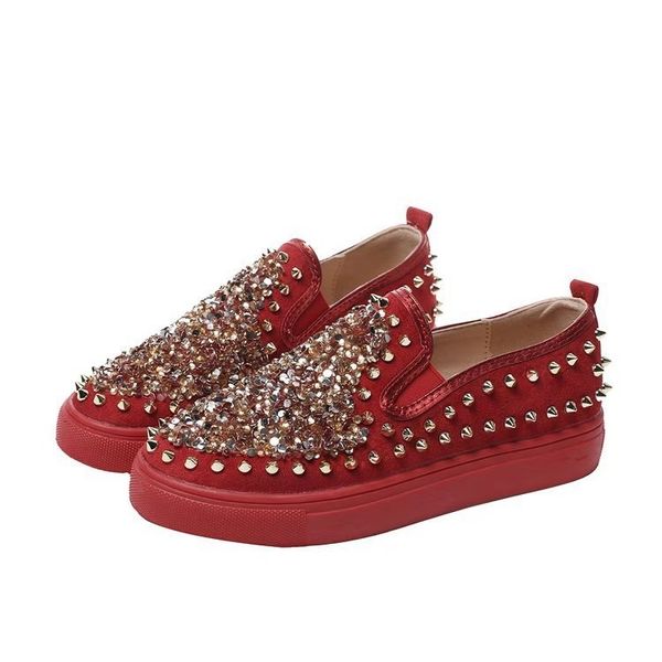 

woman flats platform shoes women loafers creepers fashion rivet ladies shoes glitter sequins flock mules zapatos mujer, Black