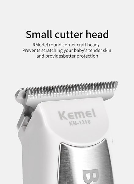 

kemei 1318 hair clipper rechargeable hair trimmer steel blade does not hurt the skin professional noise reduction casecustom cirrp