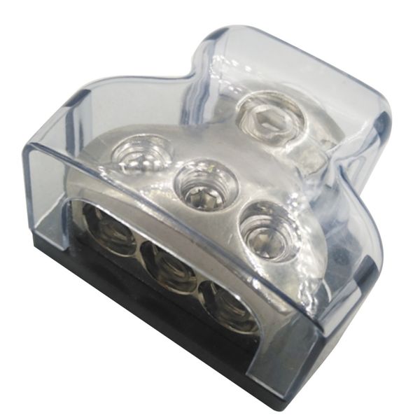 

car audio amp power ground distribution block 1x 0ga to 3x 4ga splitter