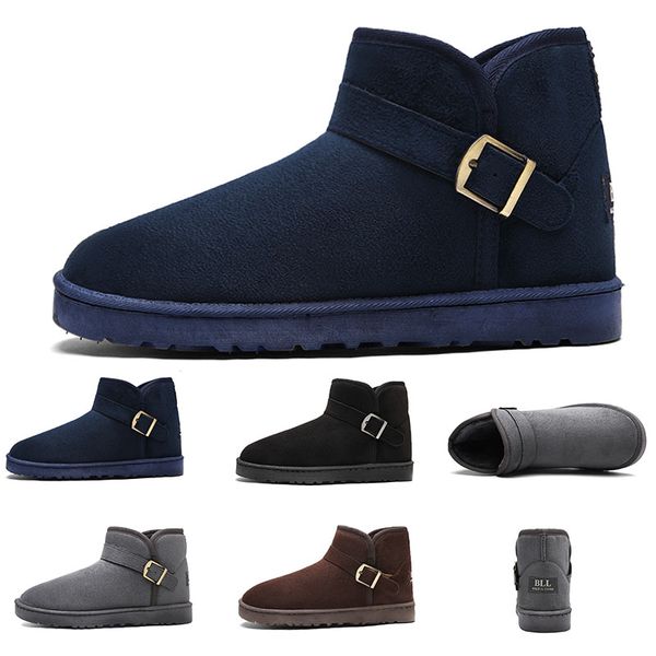 

ale men women blue classic snow boots yellow black gery borrow winter ankle boots fashion warm shoes mens shoes size36-45, White;red