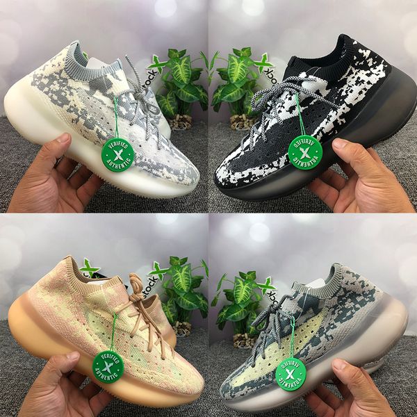 

kanye west 380 alien men women running shoes triple white black clay beluga mens trainers sneakers with box stockx, White;red