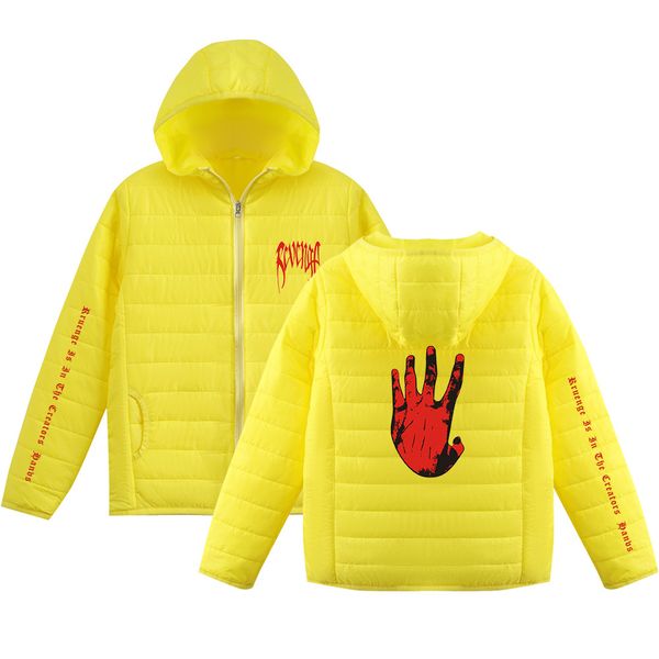 

revenge xxxtentacion ultra-light thin down jacket men women winter slim short hooded warm white duck down coat casual outerwear, Black