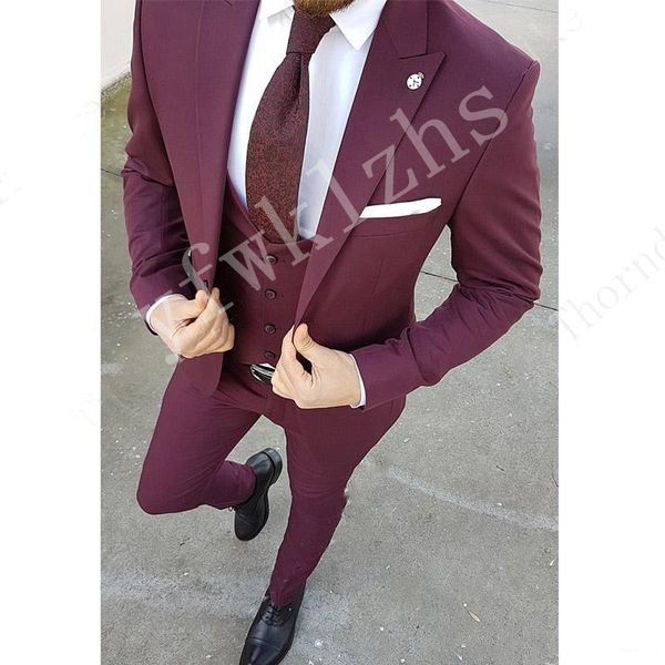 

красивый one button groomsmen пик нагрудные groom tuxedos мужские костюмы венчания / prom / dinner best man blazer (куртка + брюки + tie + v, Black;gray