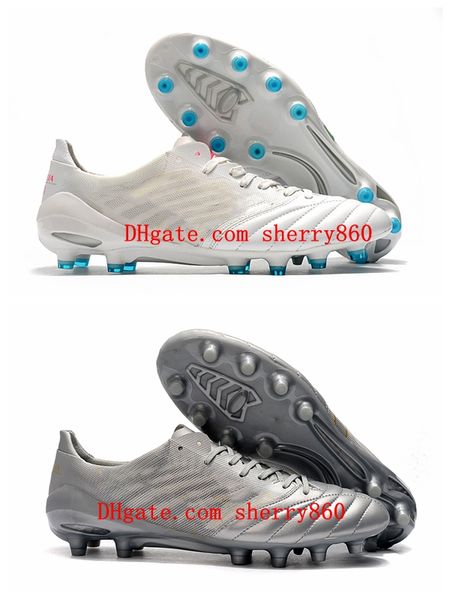 

2021 soccer shoes quality mens morelia neo ii fg cleats leather football boots scarpe da calcio white