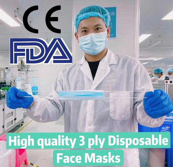 

in stock ce fda guarantee disposable mascherina 3 ply thick but comfortable anti-dust masks fast shipping