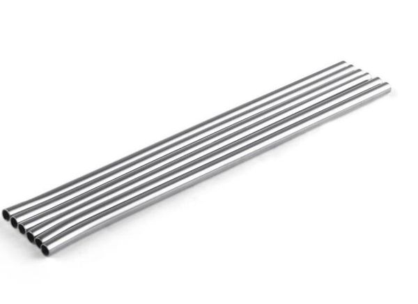 

215mm tainle teel traight traw practical drinking traw ea y to clean traw metal bar family kitchen tool dhl hipping