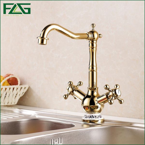 

flg european aristocratic cold and with porcelain gold kitchen faucets vegetables kitchen sink dropshipping water taps 830k