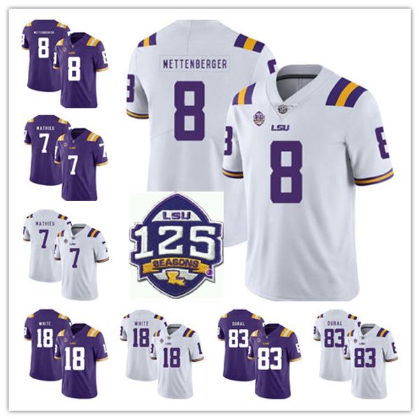 

Custom NCAA LSU Tigers #3 Odell Beckham Jr. Hot Sell Jersey Any Name Any Number mens purple white 125th stitched jersey